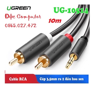Cáp audio 3.5mm to av hoa sen dài 10m ugreen 10514 cao cấp _hàng chính hãng