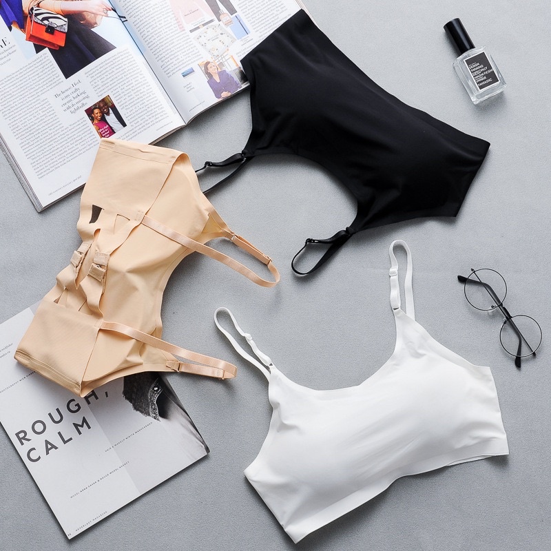 _Áo Lót Bra Lụa Băng Mềm Mịn Cao Cấp - Không đường Viền - Thoáng Mồ Hôi