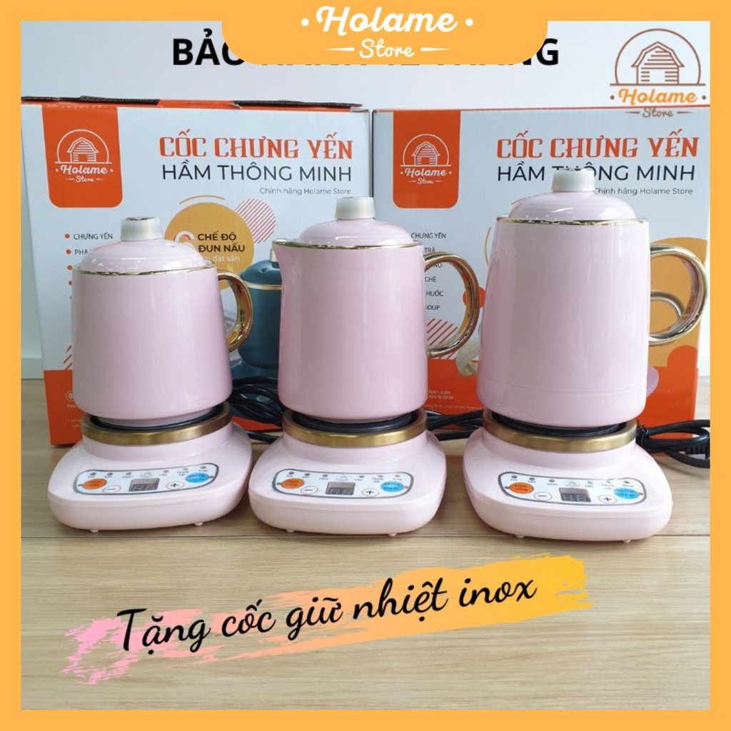 Cốc chưng yến, cốc hâm trà, cốc hầm cháo bằng sứ cao cấp màu hồng ngọc