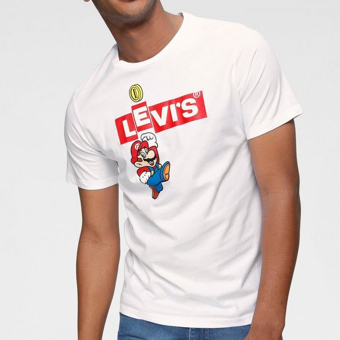 Áo Thun Levis Super Mario Nam KHÔNG KÈM TÚI Phiên Bản Giới Hạn Levi's Auth Malaysia Giá Gốc SALE