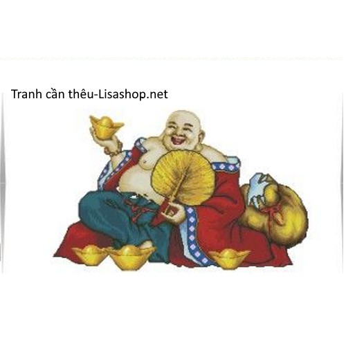 Tranh thêu PHẬT DI LẠC 89015 chưa thêu 3d