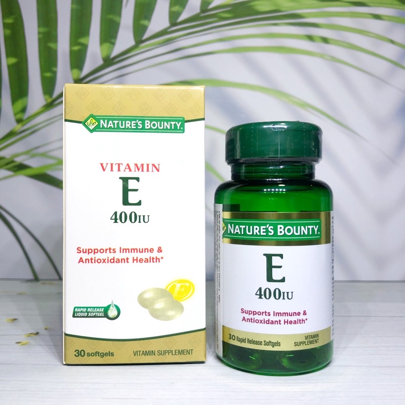 Viên Uống Vitamin E 400 IU Nature Bounty Duy Trì Vẻ Đẹp Và Tươi Sáng Của Da (hộp 30 viên)