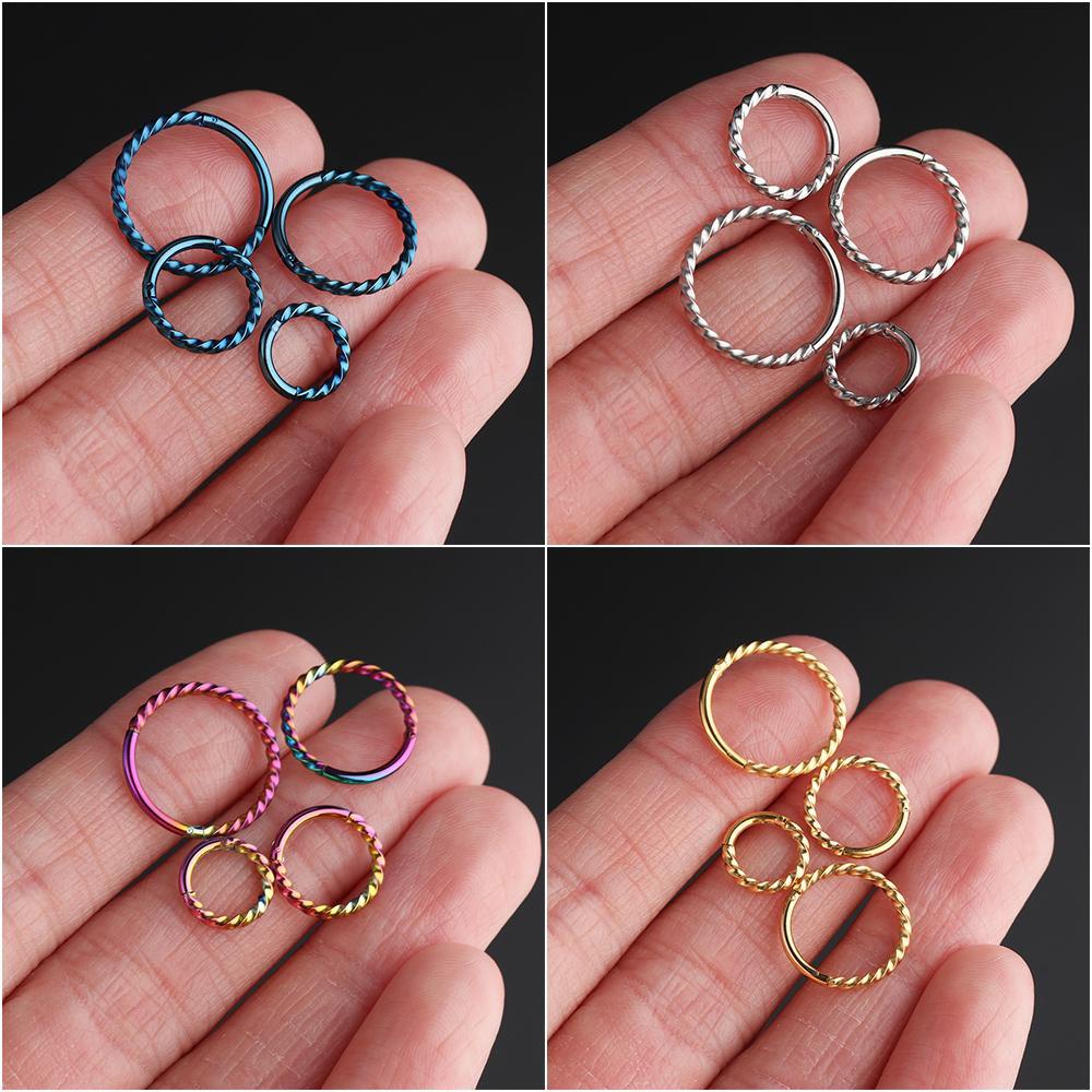 1 Khuyên Xỏ Mũi / Tai / Môi Dạng Xoắn Thời Trang