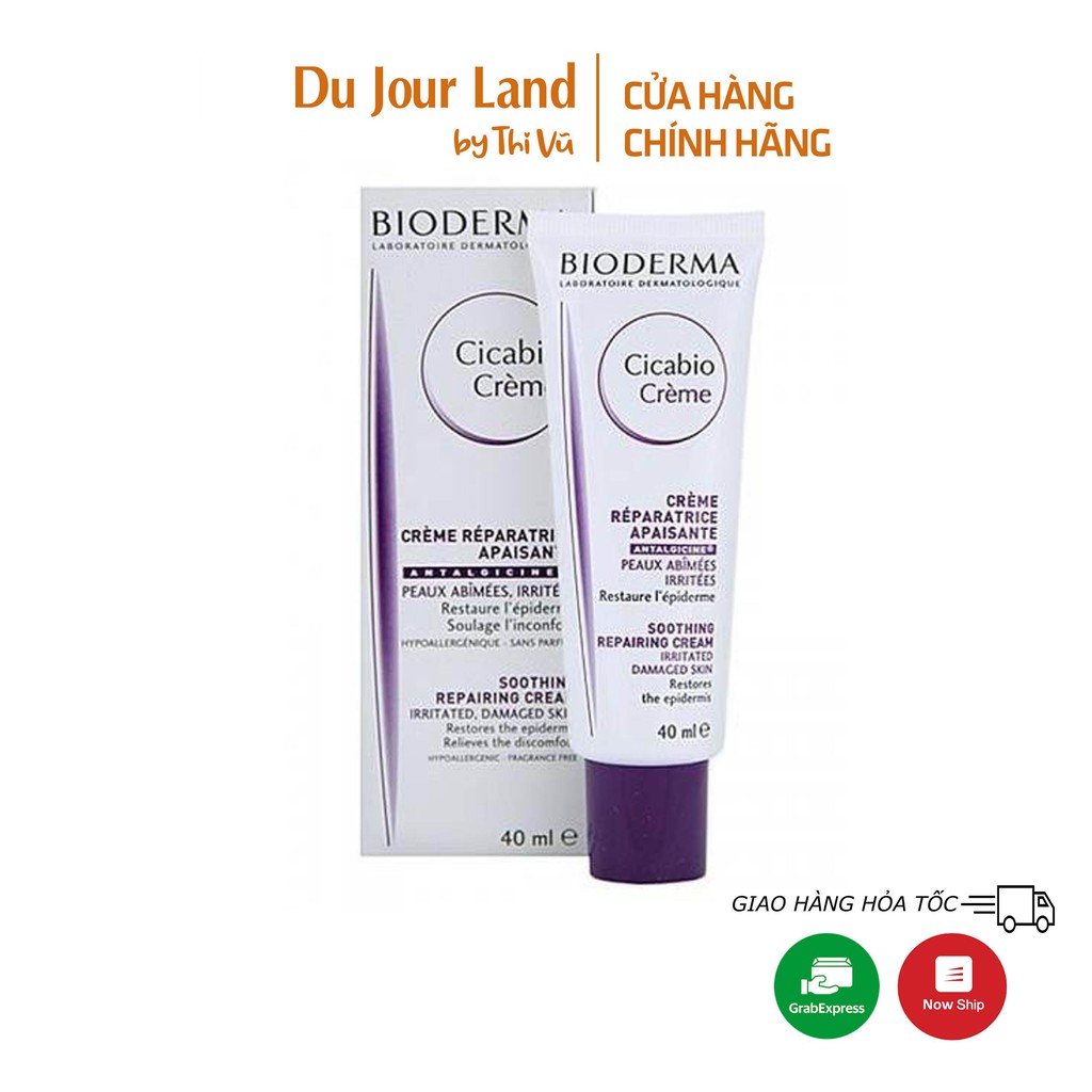 [Mã SKAMPUSH11 giảm 10% đơn 200k] Kem dưỡng da Bioderma Cicabio Creme 40ml, kem dưỡng ẩm, kem phục hồi da - Thi Vũ