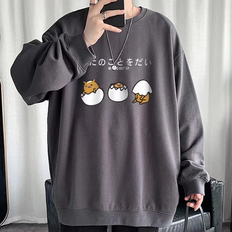 Áo Sweater Tay Dài Cổ Tròn Dáng Rộng In Họa Tiết Hoạt Hình Phong Cách Hip Hop Thời Trang Cho Nam Giới Size M-8XL
