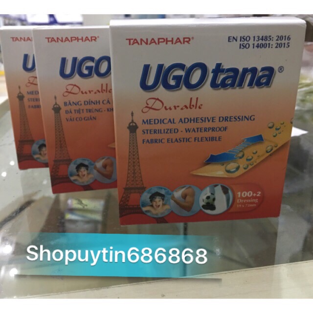 Băng dính y tế cá nhân UGO tana tiệt trùng ( hộp 100+ 2 miếng)