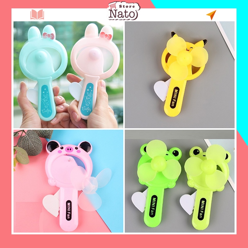 GIÁ RẺ_Quạt Cầm Tay mini hình gấu siêu cute cho bé NATO QUAT