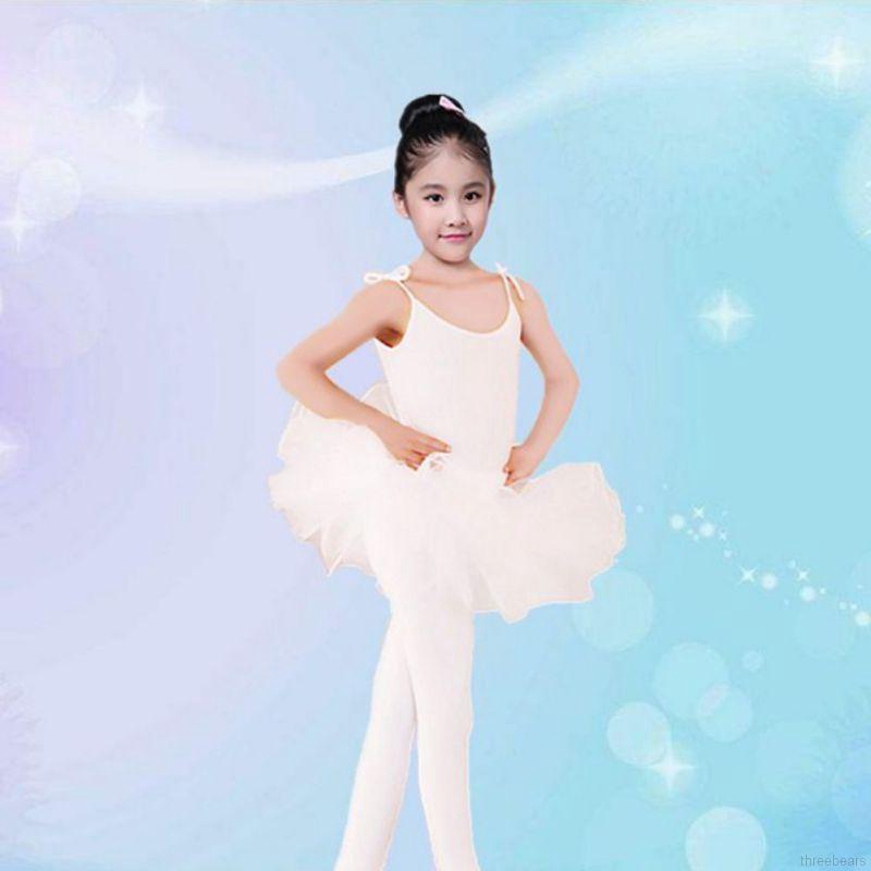 Đầm múa Ballet hai dây phối lông mềm mại cho bé gái