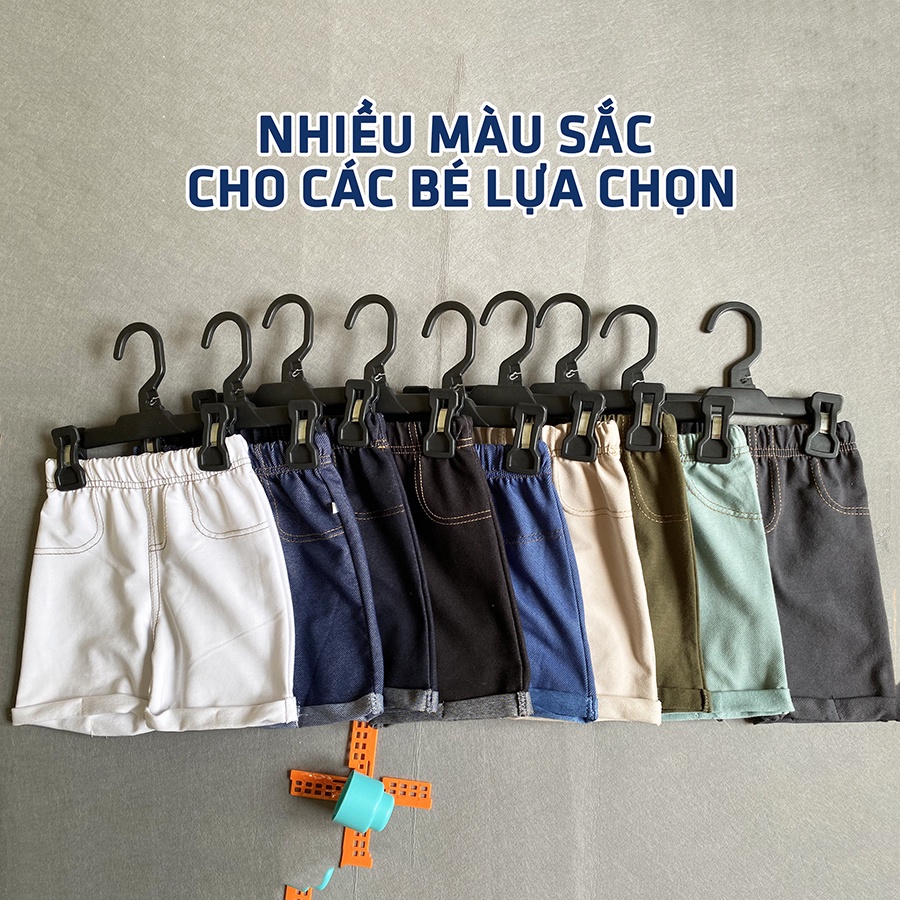Quần đùi giả jean cho bé trai, bé gái co giãn, thoáng mát đủ size từ 8-20kg