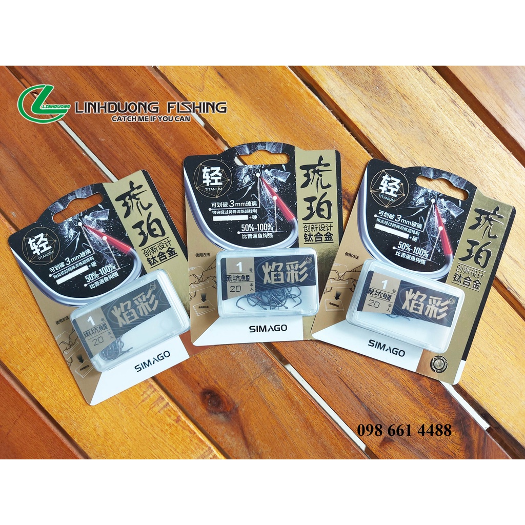 Lưỡi câu cá titan không nghạnh Simago.