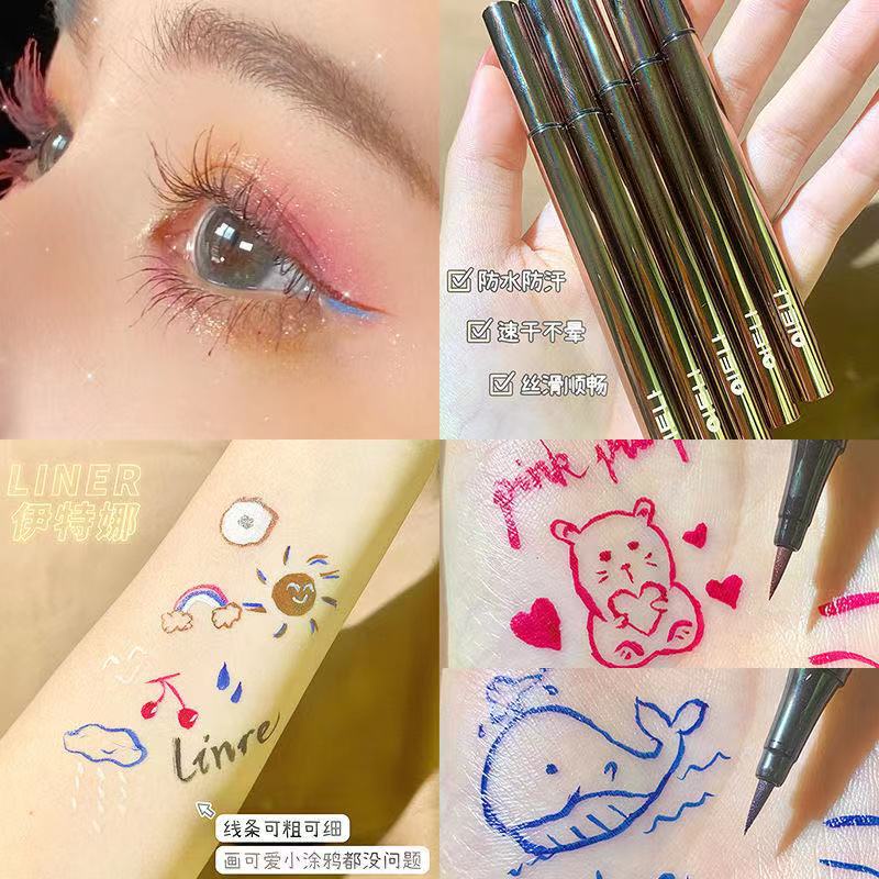 Bút kẻ mắt dạng lỏng màu đen chống thấm nước lâu trôi dễ sử dụng
