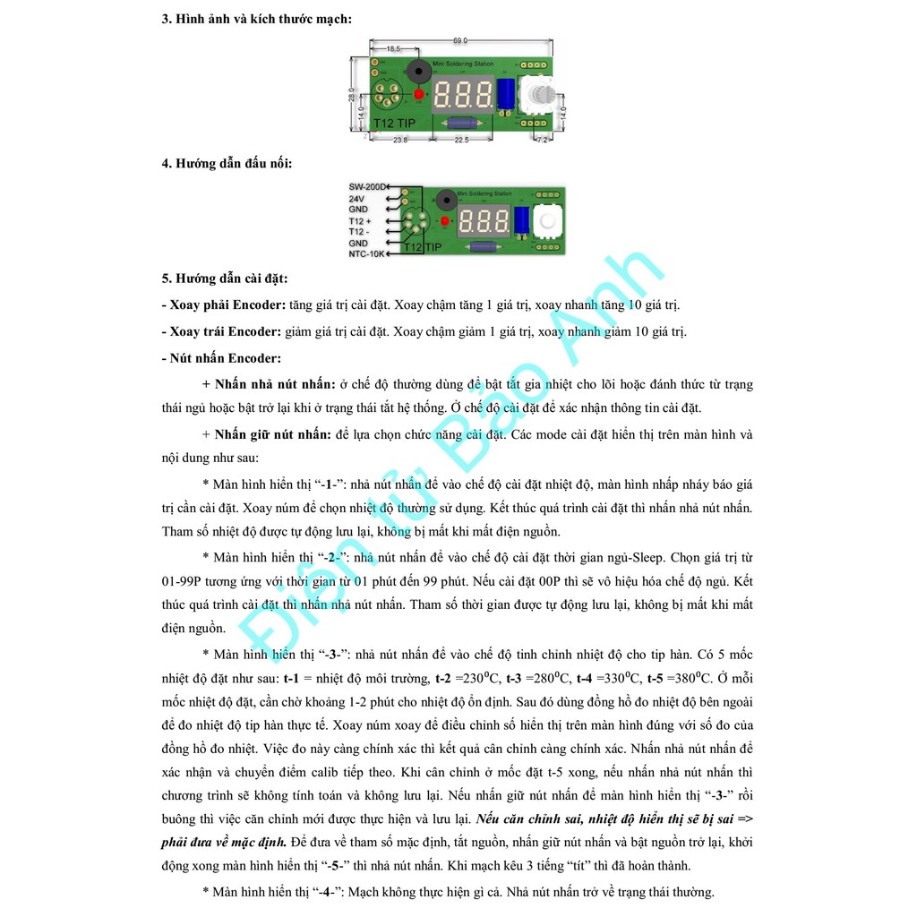 Mạch trạm hàn T12