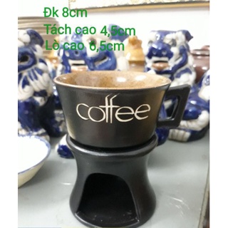 Bộ ly sứ hâm nóng cà phê