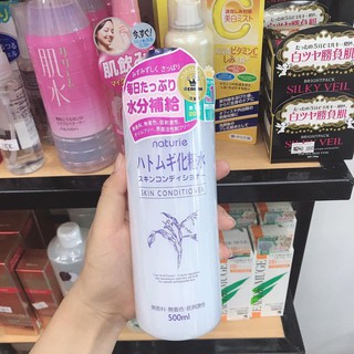 Nước Hoa Hồng Ý Dĩ Naturie 500ML Nhật Bản - TONER / LOTION HATOMUGI NATURIE SKIN CONDITIONER - hangxachtaybaoanshop