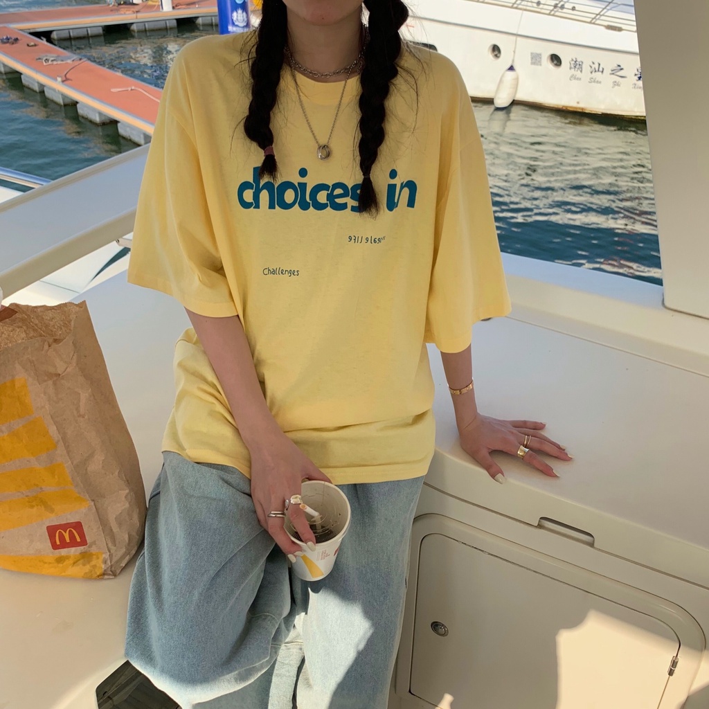 Áo thun nữ dáng dài rộng thời trang phong cách hàn quốc cho nữ