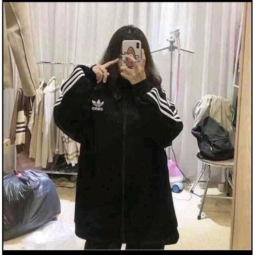 Áo khoác nỉ unisex form rộng- Áo nỉ khoá Adidas SIÊU HOT kẻ sọc | BigBuy360 - bigbuy360.vn