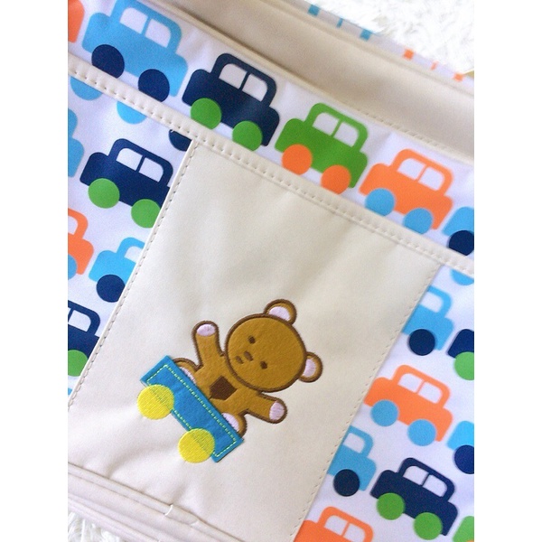 Túi xách đựng bỉm sữa đa năng cho mẹ, túi vải chống thấm đựng đồ cho bé - Monnie Kids
