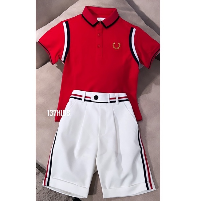 Áo polo bé trai thiết kế 137Kids chất cotton thoáng mát, thấm hút mồ hôi tốt cho bé APL2209