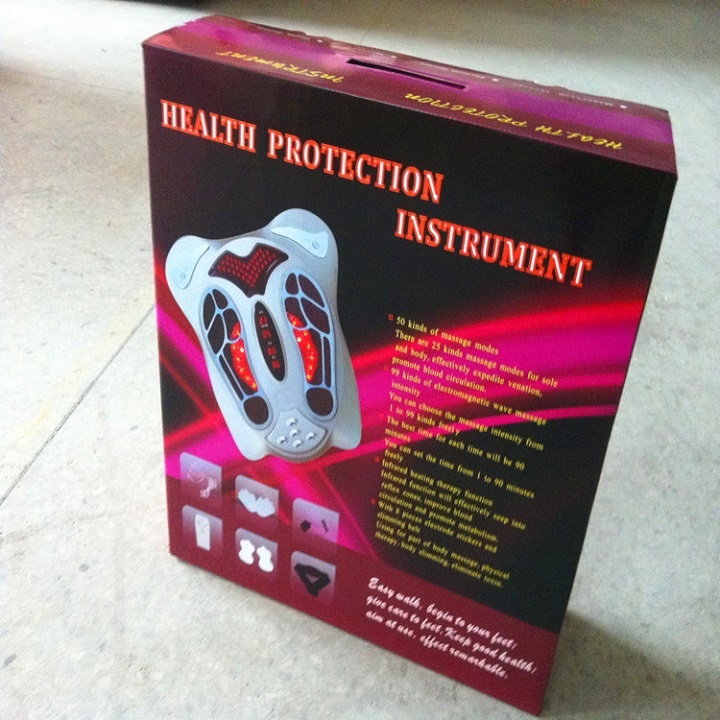 Máy massage chân điện xung hồng ngoại tặng kèm đai giảm béo và 8 miếng dán điện cực