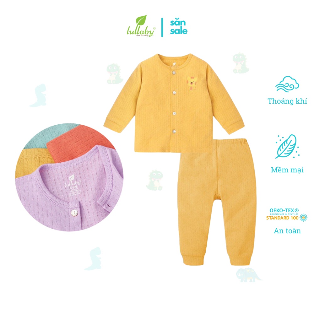 Bộ cài giữa tay dài sơ sinh Lullaby cho bé NH25-19