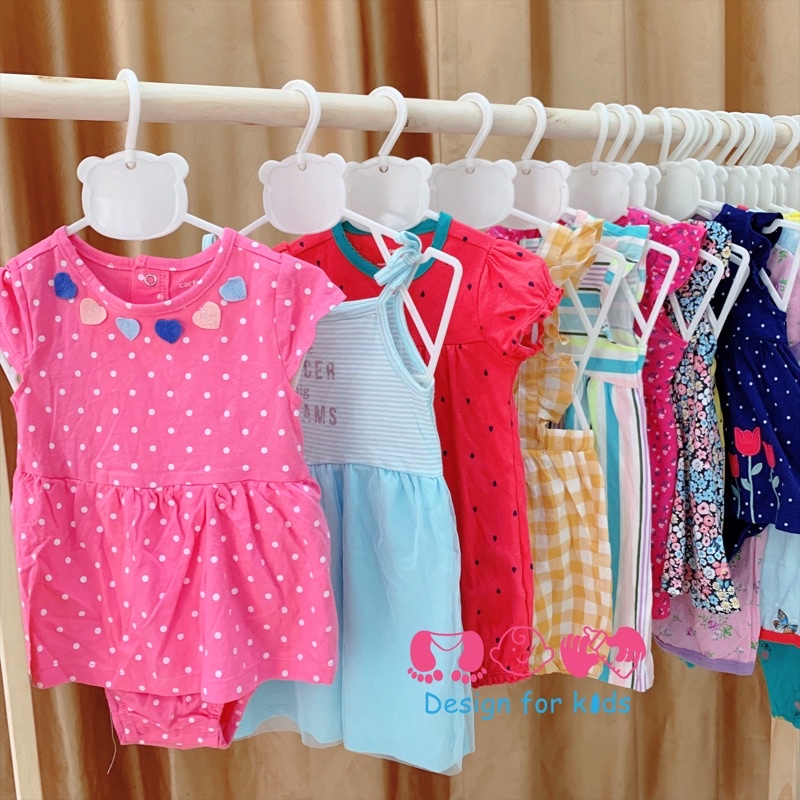 (Size 12-18m) Bộ body đùi / Váy xuất dư các hãng cho bé gá