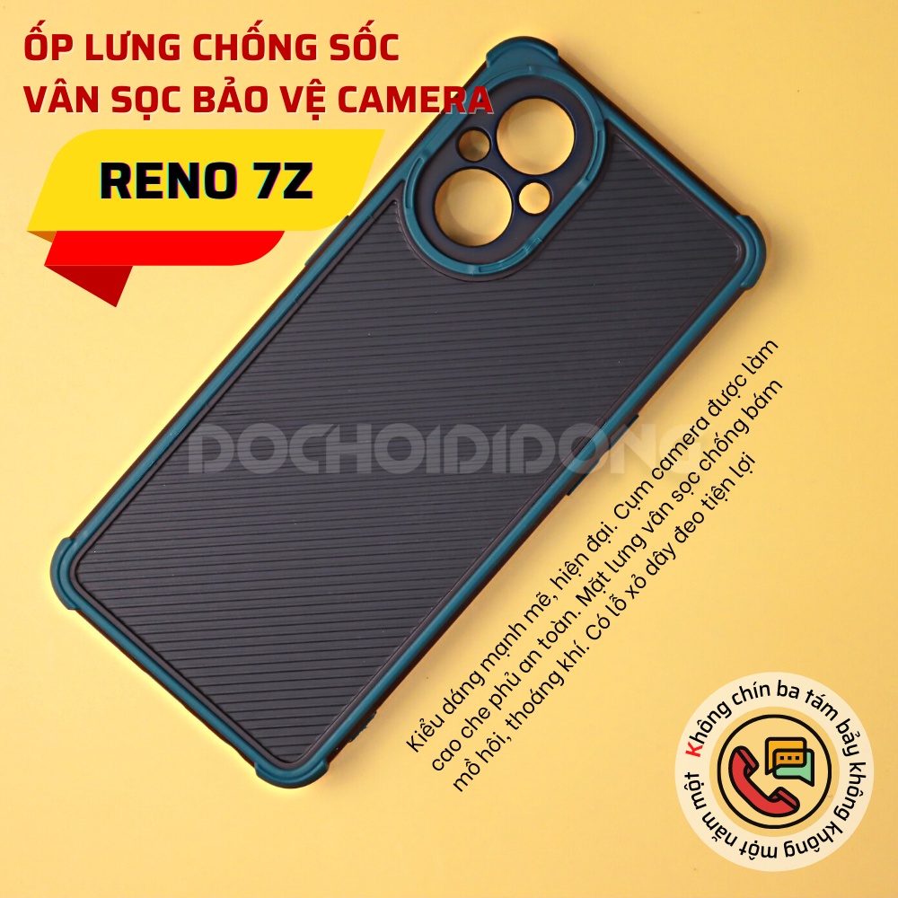 Ốp lưng Oppo Reno 7z vân sọc bảo vệ camera
