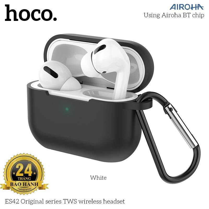 [Mã 267ELSALE hoàn 7% đơn 300K] Tai nghe Bluetooth Hoco ES42, sạc không dây, popup, định vị, chính hãng bảo hành 02 năm