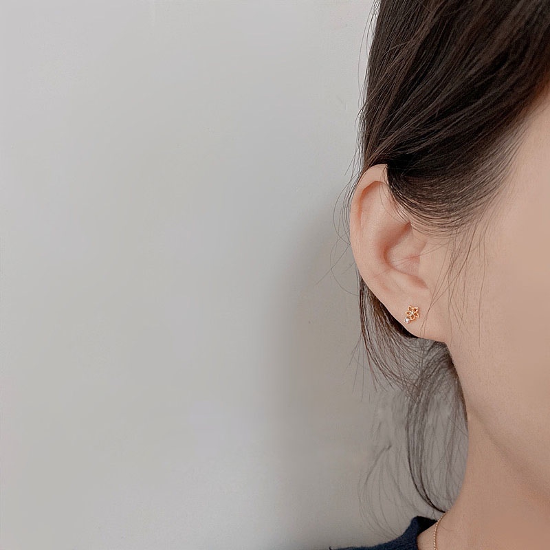 Cặp bông tai hợp kim đính đá nhiều kiểu dáng thời trang cho nữ