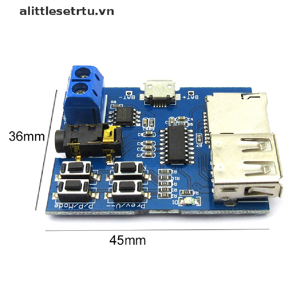 Bảng Mạch Khuếch Đại Âm Thanh Alittlesetrtu 5V 3W MP3 Micro USB TF Chất Lượng Cao