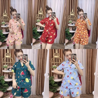 Đồ Bộ Pijama Đùi, Chất Vải LỤA HÀN siêu mềm mịn thoáng mát, freesize dưới 60Kg