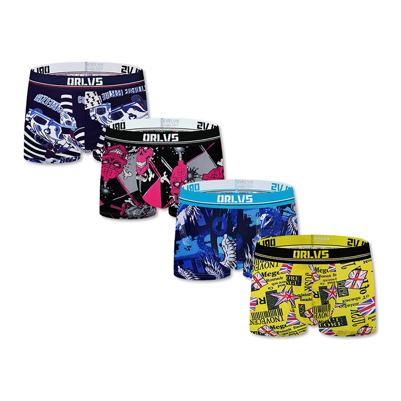 Quần lót boxer ORLVS Or303 mềm mại in họa tiết gợi cảm cao cấp cho nam