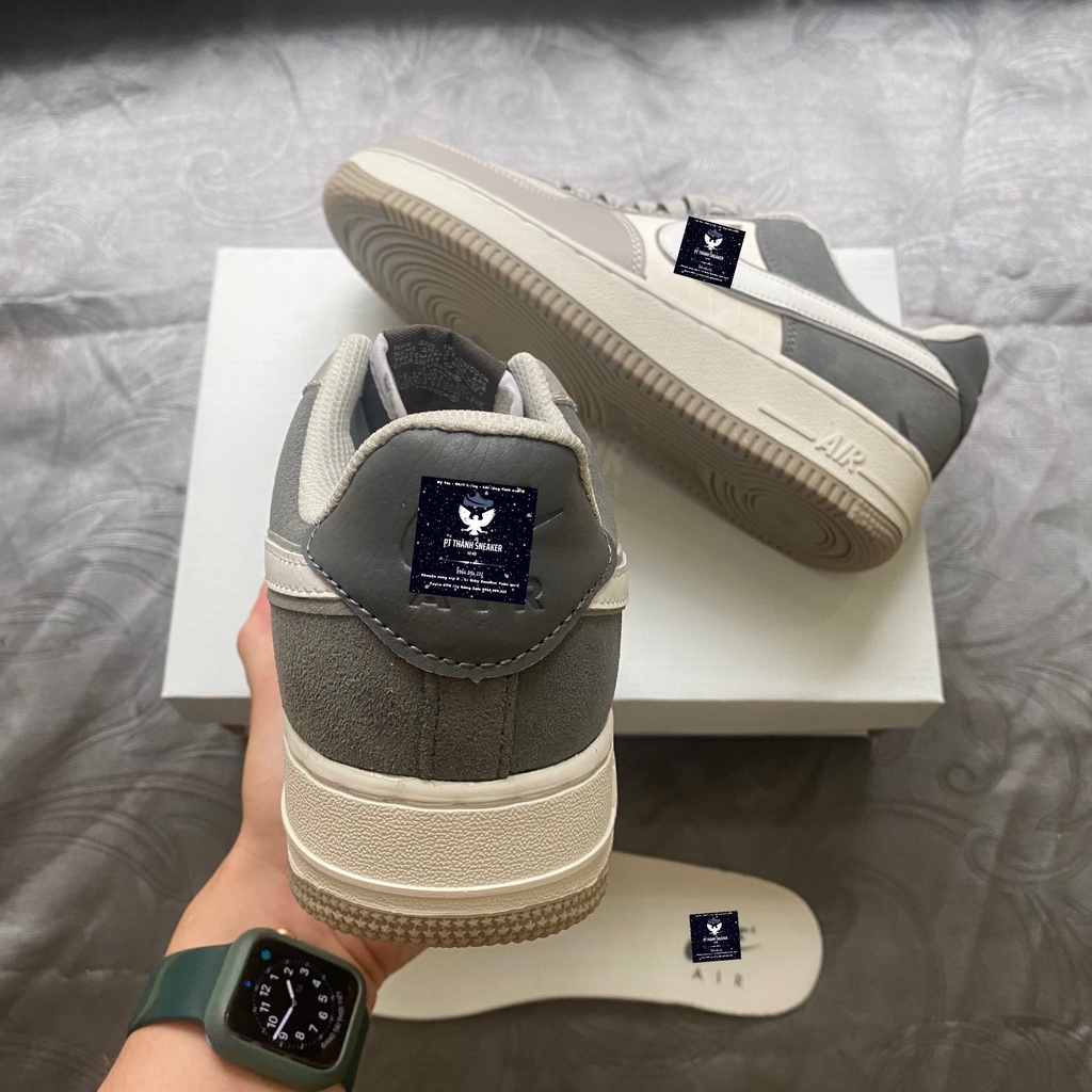 Giày Air Force 1  Giầy AF1 xám lông chuột Hàng Đẹp Full Box Đủ Size từ 36_43 cho nam và nữ