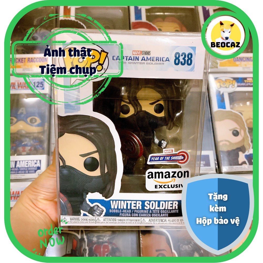 [Full Box Tặng Hộp Bảo Vệ] Mô hình Funko unoff nội địa Trung Winter Soldier Chiến Binh Mùa Đông Avengers siêu anh hùng