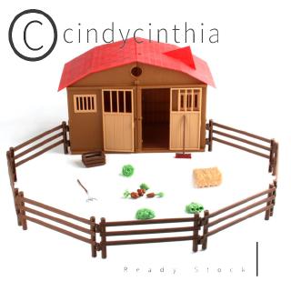 Kids Simulation Farm Fence Pretend Play Toys Set Sand Table Scene Prop