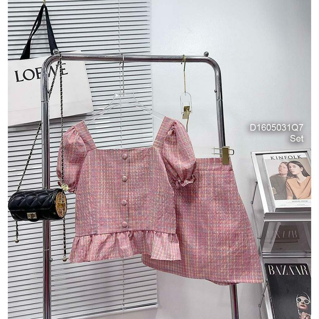 Set áo yếm kèm chân váy xoè