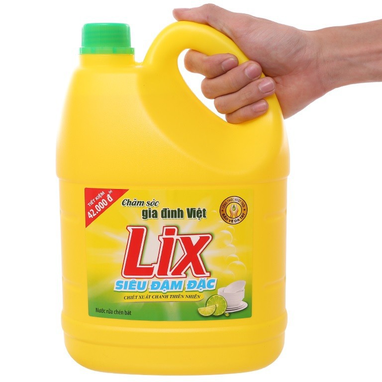 Nước rửa chén LIX siêu đậm đặc hương chanh 3.6kg NC360