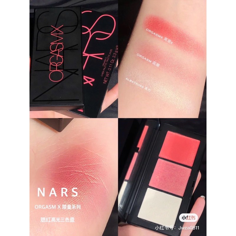 Bảng phấn má Nars Orgams X Blush Palette 3 ô siêu đẹp