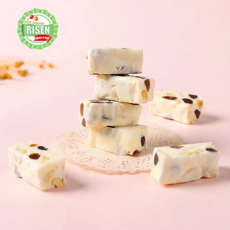 Kẹo Nougat trà sữa Risen Mỹ - Kẹo hạnh phúc, ăn vặt ngon rẻ TaNo