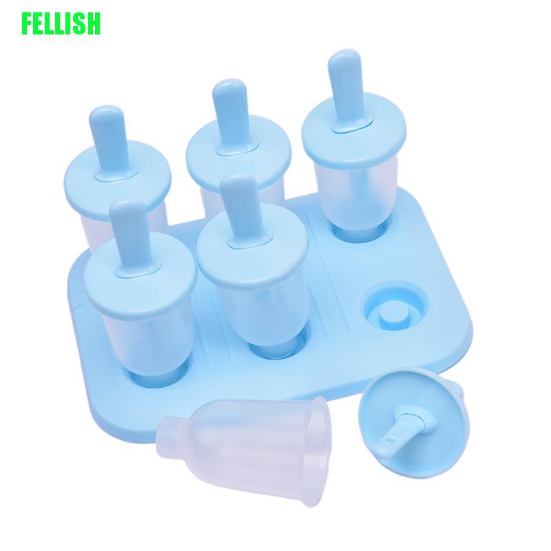 1 Bộ 6 Khuôn Làm Kem Que Hình Tròn 436v