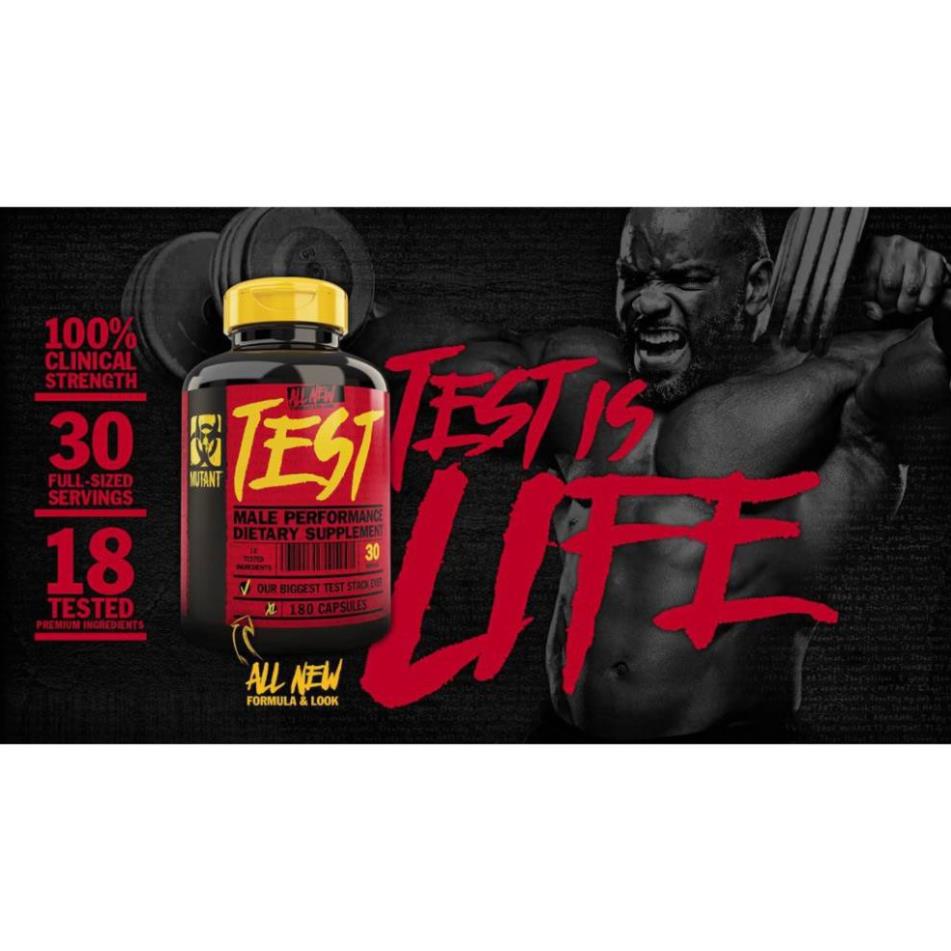 Viên Test Hỗ Trợ Tăng Sinh Lý Testosterone Tự Nhiên Tăng Cơ Nhanh Mutant Test 180 Viên Từ Canada.