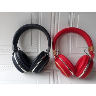 Tai nghe chụp tai bluetooth wireless đỏ - đen