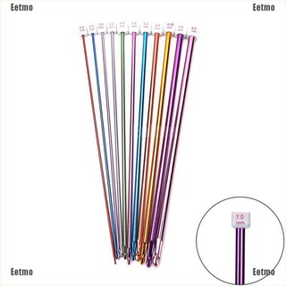 Bộ 11 móc đan len bằng nhôm nhiều màu đầu kim 2- 8mm 10.6"