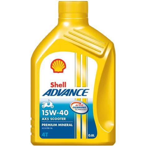 Dầu nhớt shell Advance Premium AX5 vàng cho xe số 800ml PT11