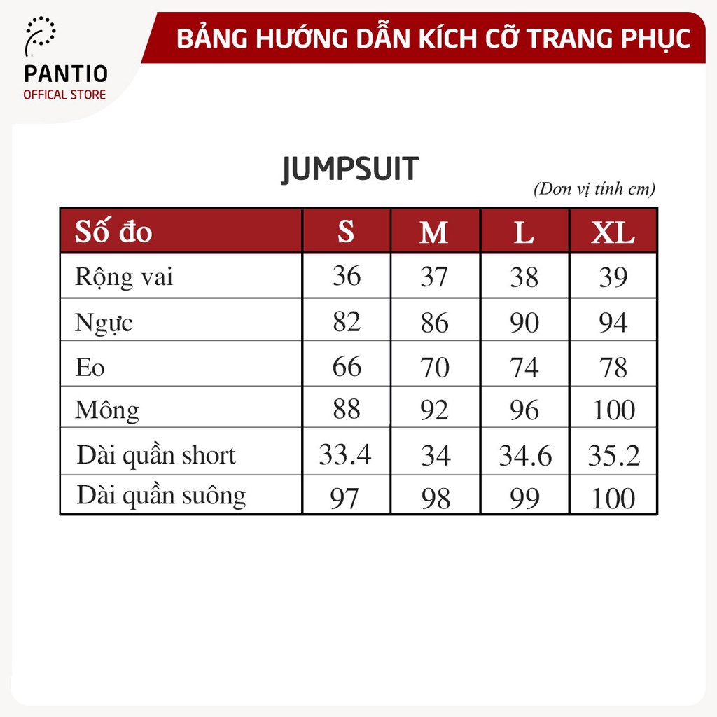 Jumpsuit chất liệu cotton kiểu dáng trẻ trung bo eo  FJS3074- PANTIO