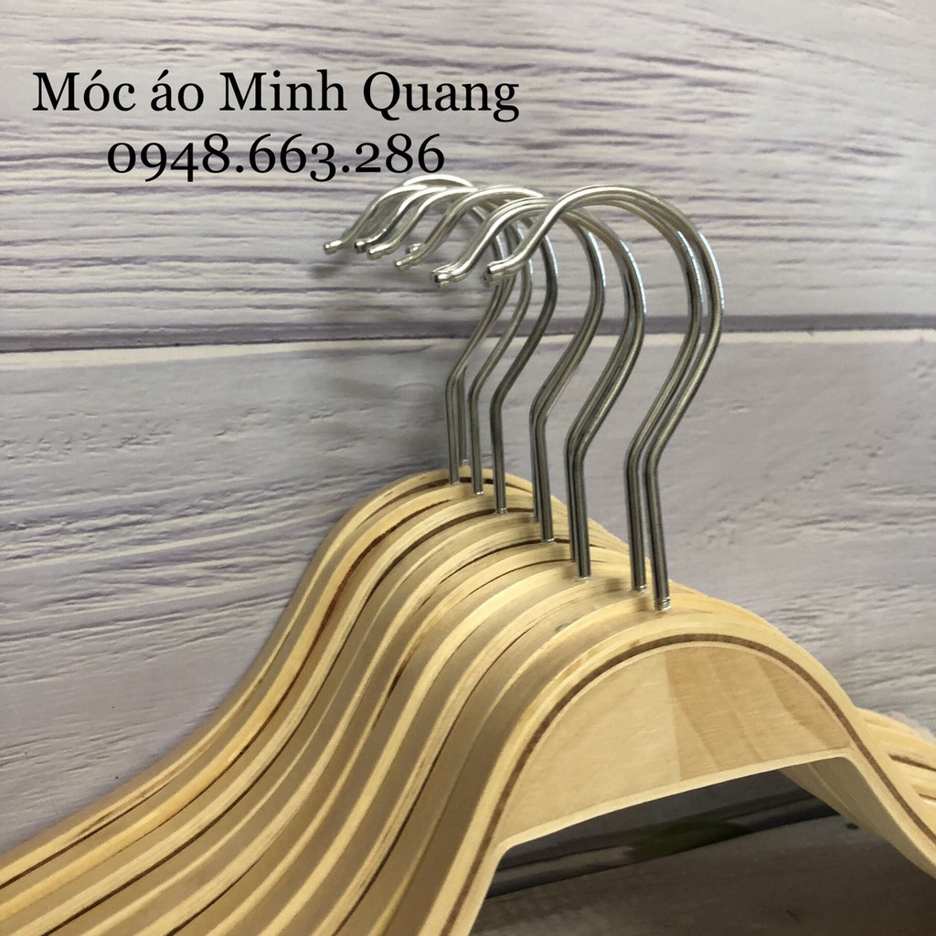 combo 10 móc gỗ tre-móc gỗ tre màu vàng-mắc treo quần áo bằng gỗ