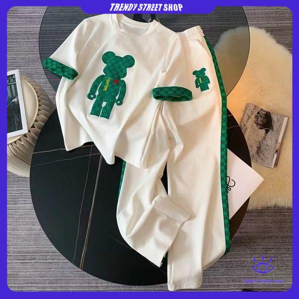 Set Đồ Thể Thao Quần Ống Rộng Phong Cách Châu Âu Thời Trang Mới
