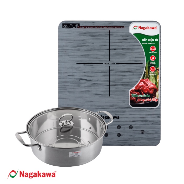 Bếp điện từ đơn Nagakawa NAG0710 tặng kèm nồi lẩu