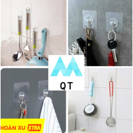 Combo 10 Móc Dán Tường Đa Năng Chịu Lực Thần Thánh Trong Suốt