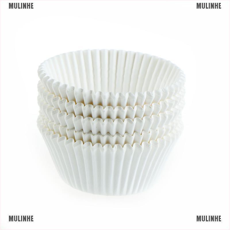 Set 100 Cốc Giấy Trắng Đựng Bánh cupcake Tiện Dụng