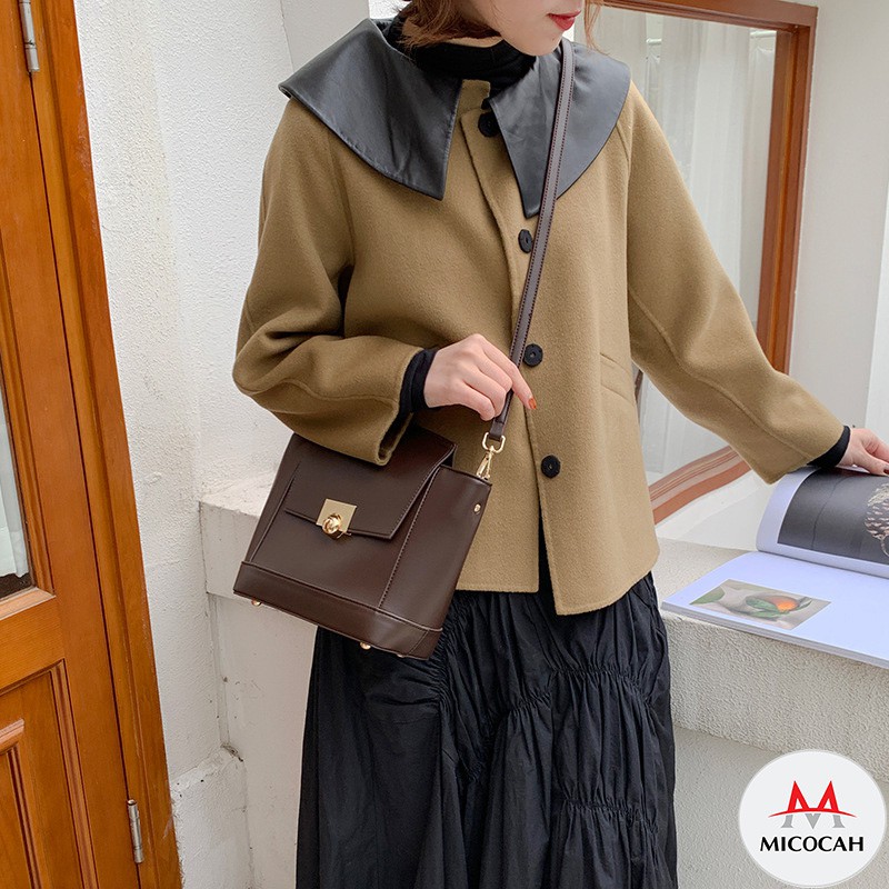 Túi Xách Nữ Đeo Chéo Kẹp Nách Chính Hãng MICOCAH Dáng Công Sở Thời Trang Phối Màu Vintage Siêu Đẹp MC76 - Micocah Mall